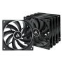 VENTILATOR ARCTIC PC, F12 (Black) - 5 Pack,