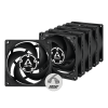 VENTILATOR ARCTIC PC, P8 PWM PST (Black) - 5 Pack,
