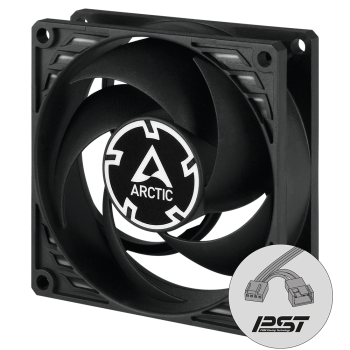 VENTILATOR ARCTIC PC, P8 PWM PST (Black),