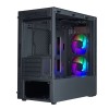 CARCASE Cooler Master MasterBox MB320L ARGB with Hub, MATX,Transparent front bezel,U3x2,TG side panel,ARGB fanx2,w/ARGB Hub, 
