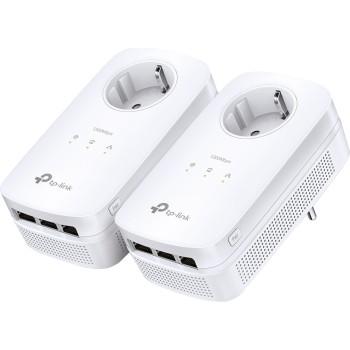 KIT ADAPTOR POWERLINE TP-LINK tehnologie AV2, AV1300, pana la 1300Mbps, 3 porturi Gigabit, priza AC, 2 buc. 