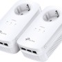KIT ADAPTOR POWERLINE TP-LINK tehnologie AV2, AV1300, pana la 1300Mbps, 3 porturi Gigabit, priza AC, 2 buc. 
