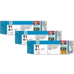 Tri-Pack Original HP Photo Black, nr.91, pentru DesignJet Z6100, 3x775ml, (timbru verde 0.45 lei)