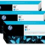 Tri-Pack Original HP Cyan, nr.91, pentru DesignJet Z6100, 3x775ml, (timbru verde 0.45 lei)