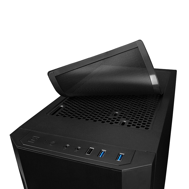 CARCASA CHIEFTEC ELOX, Middle Tower, Mini ITX, mATX, ATX, fara sursa, USB 3.0 x 2, USB 2.0 x 1, Jack 3.5mm x 2, mesh , 