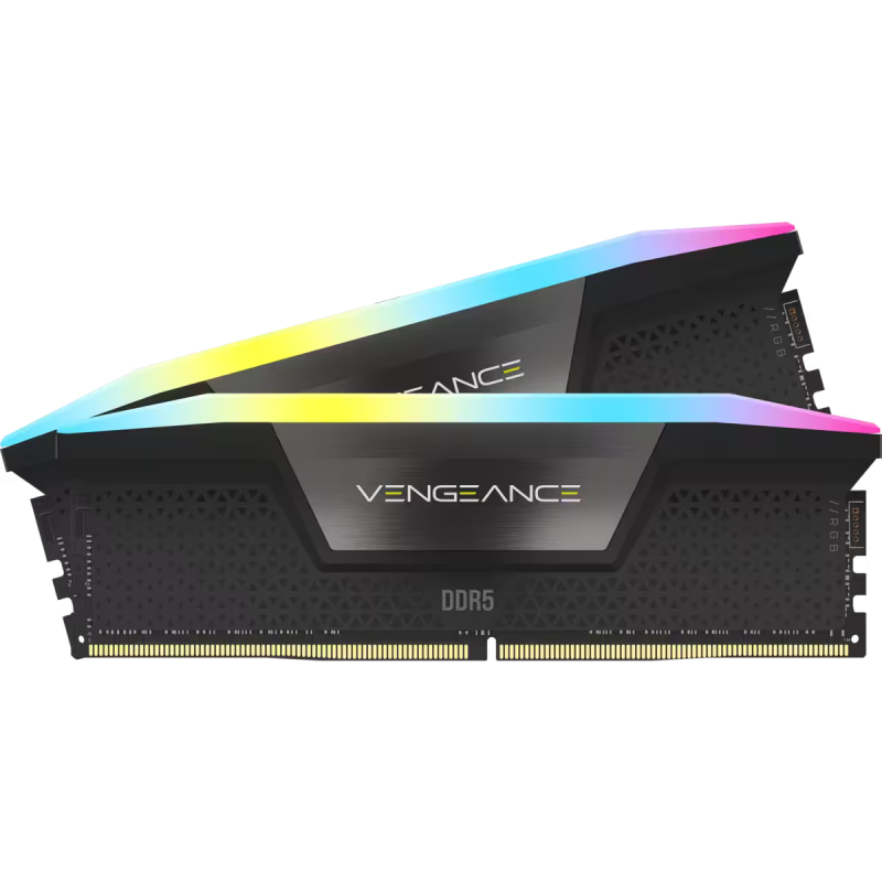 VENGEANCE RGB 64GB (2x32GB) DDR5 DRAM 6000MHz C40 Memory Kit - Black 