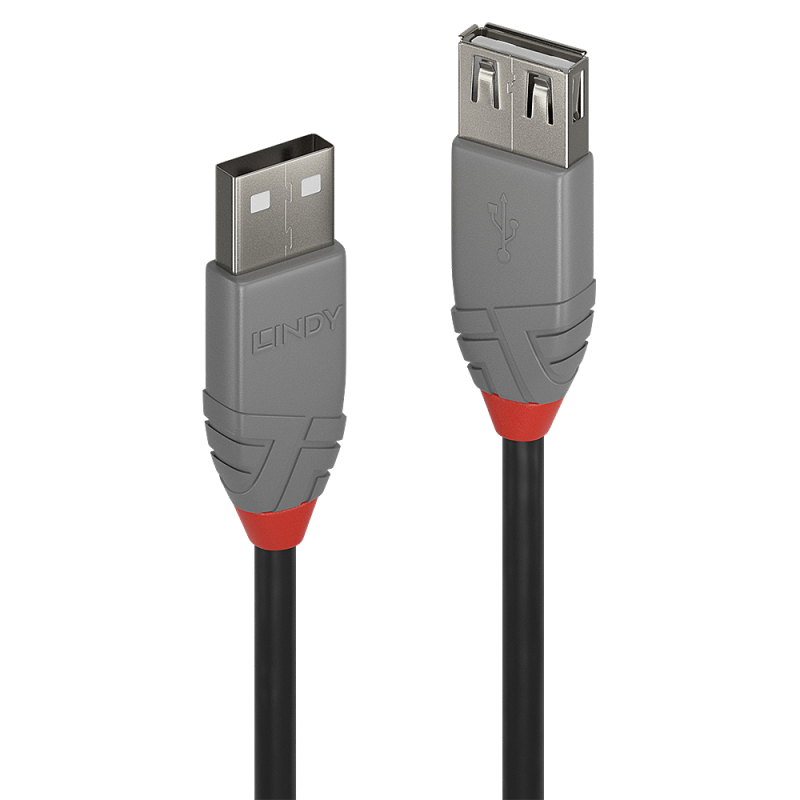 Lindy Cablu USB 2.0 Ext. USB 2m, Anthra 