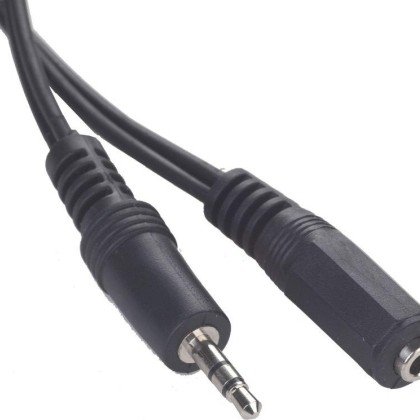 CABLU audio GEMBIRD prelungitor stereo (3.5 mm jack M/T), 5m, conectori auriti, black 