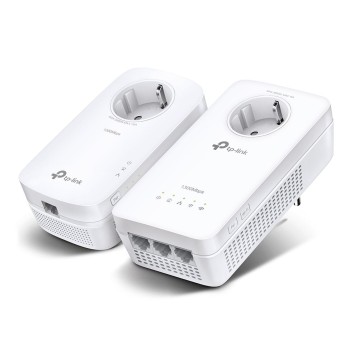 KIT Amplificator Powerline TP-Link 1300Mbps, 3 x Gigabit LAN, 1 x Sucko, Dual Band AC1200,  