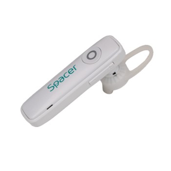CASCA Spacer wireless, pt. smartphone, monocasca, microfon pe casca, alb, 