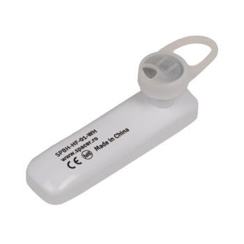 CASCA Spacer wireless, pt. smartphone, monocasca, microfon pe casca, alb, 