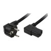 Cablu alimentare, Schuko-C13, black, 2,00m, conector 90 grade, LogiLink 