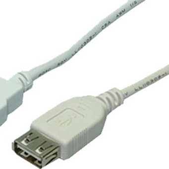 CABLU USB LOGILINK prelungitor, USB 2.0 (T) la USB 2.0 (M), 2m, gri, 