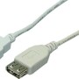 CABLU USB LOGILINK prelungitor, USB 2.0 (T) la USB 2.0 (M), 2m, gri, 
