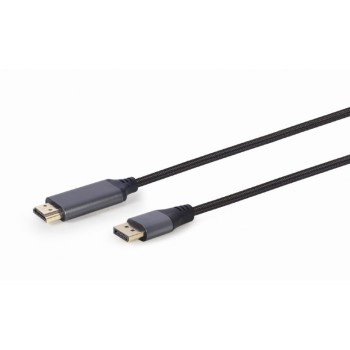 CABLU video GEMBIRD, adaptor DisplayPort (T) la HDMI (T), DP v1.2, 4K (3840 x 2160) la 60Hz, 1.8m, negru, 