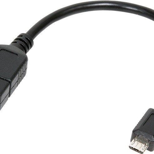 CABLU adaptor OTG LOGILINK, pt. smartphone, Micro-USB 2.0 (T) la USB 2.0 (M), 20cm, asigura conectarea telef. la o tastatura, HUB, stick, etc., negru, 