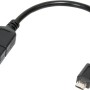 CABLU adaptor OTG LOGILINK, pt. smartphone, Micro-USB 2.0 (T) la USB 2.0 (M), 20cm, asigura conectarea telef. la o tastatura, HUB, stick, etc., negru, 