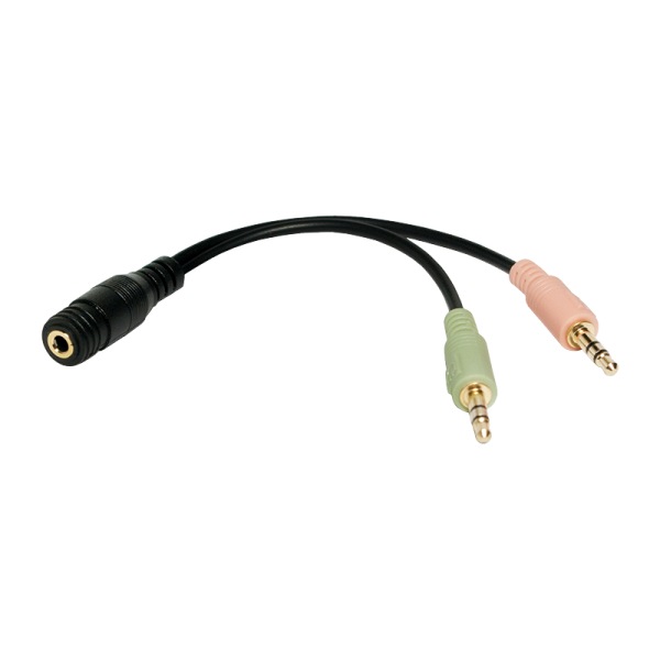 ADAPTOR audio LOGILINK 3.5mm stereo 4p. (m) la 2 x 3.5 stereo (t), Logilink 