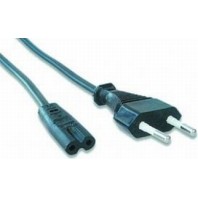 CABLU alimentare GEMBIRD casetofon, 1.8m, intrare Euro plug, iesire C7, bulk, black, 
