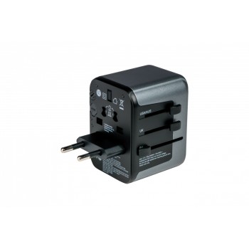 Adaptor universal Verbatim UTA-03, 6-in-1Priza cu USB-C PD si QC, 2 x USB-C, 2 x USB-A 