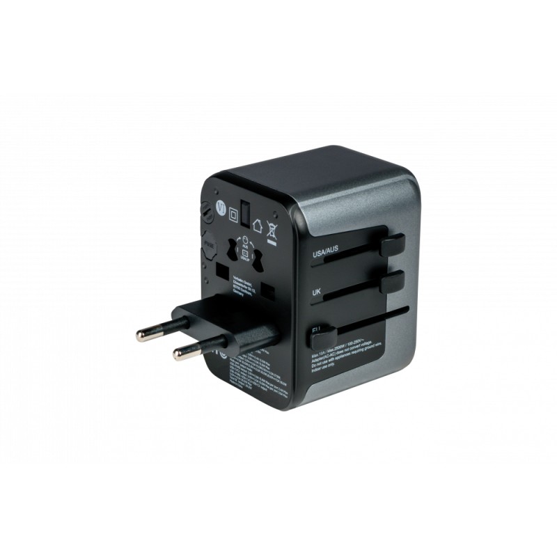 Adaptor universal Verbatim UTA-03, 6-in-1Priza cu USB-C PD si QC, 2 x USB-C, 2 x USB-A 
