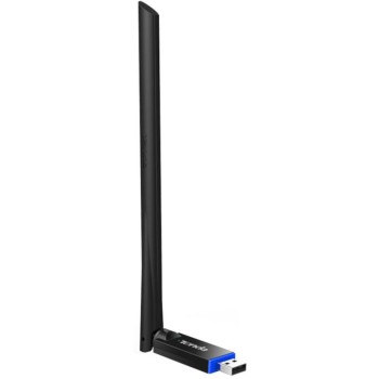 ADAPTOR RETEA Tenda AC650, extern wireless 2.4 GHz, USB 2.0 port, 650 Mbps, antena externa x 1,  