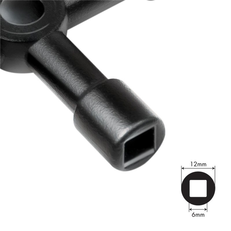 CHEIE UNIVERSALA in cruce Logilink, pentru cabinete, 4 tipuri de cheie, aliaj zinc, black, 