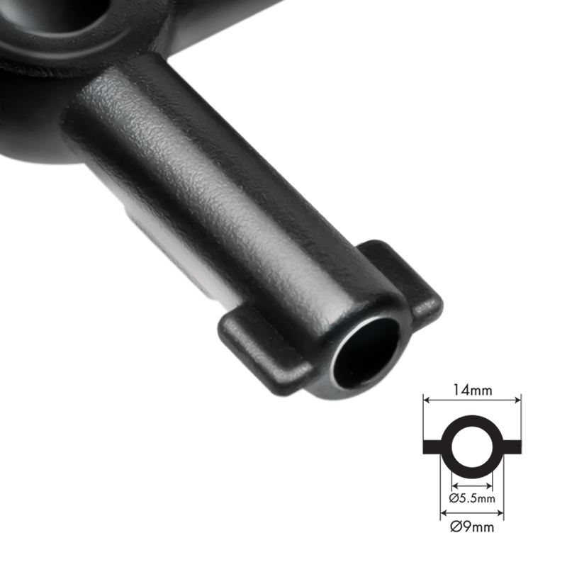 CHEIE UNIVERSALA in cruce Logilink, pentru cabinete, 4 tipuri de cheie, aliaj zinc, black, 