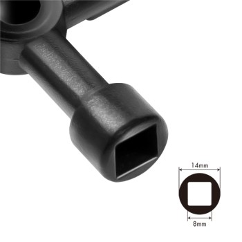 CHEIE UNIVERSALA in cruce Logilink, pentru cabinete, 4 tipuri de cheie, aliaj zinc, black, 