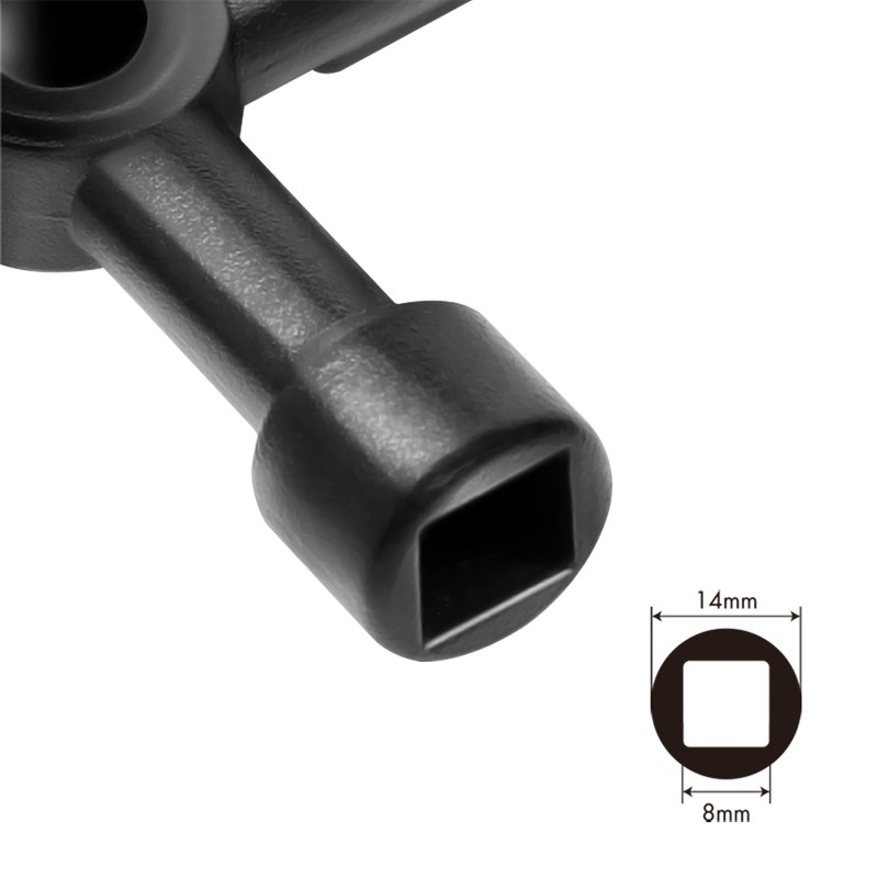 CHEIE UNIVERSALA in cruce Logilink, pentru cabinete, 4 tipuri de cheie, aliaj zinc, black, 