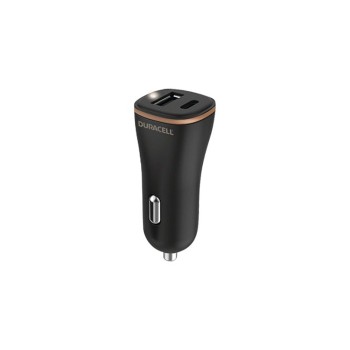 Incarcator auto Duracell dual USB-A + USB-C PD 27WBlack 