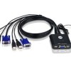 SWITCH KVM ATEN control 2 PC la 1 KVM, conector tip USB (T) x 4 | VGA (T) x 2, 