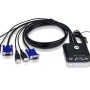 SWITCH KVM ATEN control 2 PC la 1 KVM, conector tip USB (T) x 4 | VGA (T) x 2, 