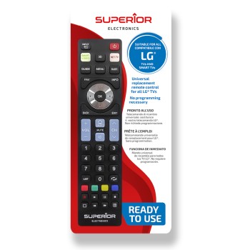 TELECOMANDA UNIVERSALA Superior, compatibila televizoare LG, bateriile (2 x AAA) nu sunt incluse, negru 