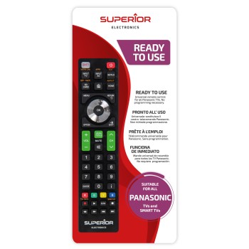TELECOMANDA UNIVERSALA Superior, compatibila televizoare PANASONIC, bateriile (2 x AAA) nu sunt incluse, negru 