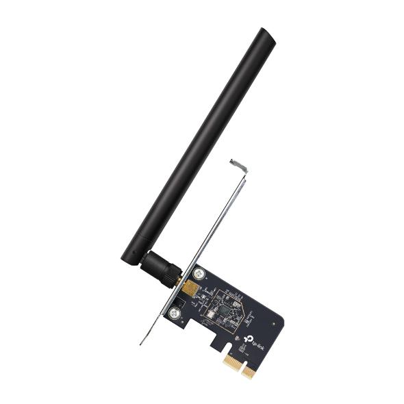 ADAPTOR RETEA TP-LINK AC600, intern PCI-Ex 2.4 GHz | 5 GHz, 600 Mbps, antena externa x 1, 