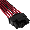 Corsair Cablu premium 12+4pin, PCIe Gen 5, 12VHPWR, 600W, Type 4, fire invelite individual, Rosu/Negru 