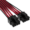 Corsair Cablu premium 12+4pin, PCIe Gen 5, 12VHPWR, 600W, Type 4, fire invelite individual, Rosu/Negru 