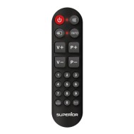 TELECOMANDA UNIVERSALA Superior, compatibila televizoare Samsung, LG, Philips, Sony, Panasonic, bateriile (2 x AAA) nu sunt incluse, negru 