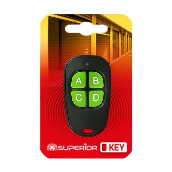 TELECOMANDA UNIVERSALA RF Superior,compatib porti si bariere cu frecv fixa 433.92 Mhz,necesita telecomanda orig ptr copiere cod, bateriile (2xCR2016) incluse, negru 