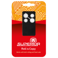 TELECOMANDA UNIVERSALA RF Superior, compatib porti si bariere cu frecv roll si copy 433.92 Mhz, necesita telecomanda orig ptr cop cod, bateriile (2xCR2025) incluse 