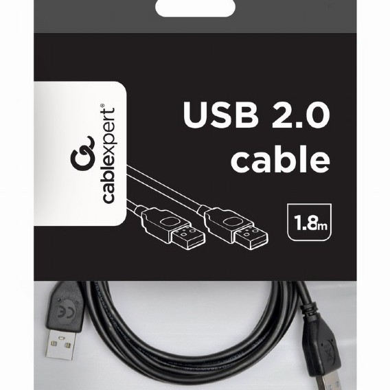 CABLU USB GEMBIRD pt. conectare HUB / HDD, USB 2.0 (T) la USB 2.0 (T), 1.8m, black, 