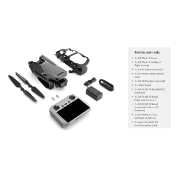 Drona DJI Mavic 3 Classic + Smart ControllerAutonomie 46min, gimbal 3 axe 