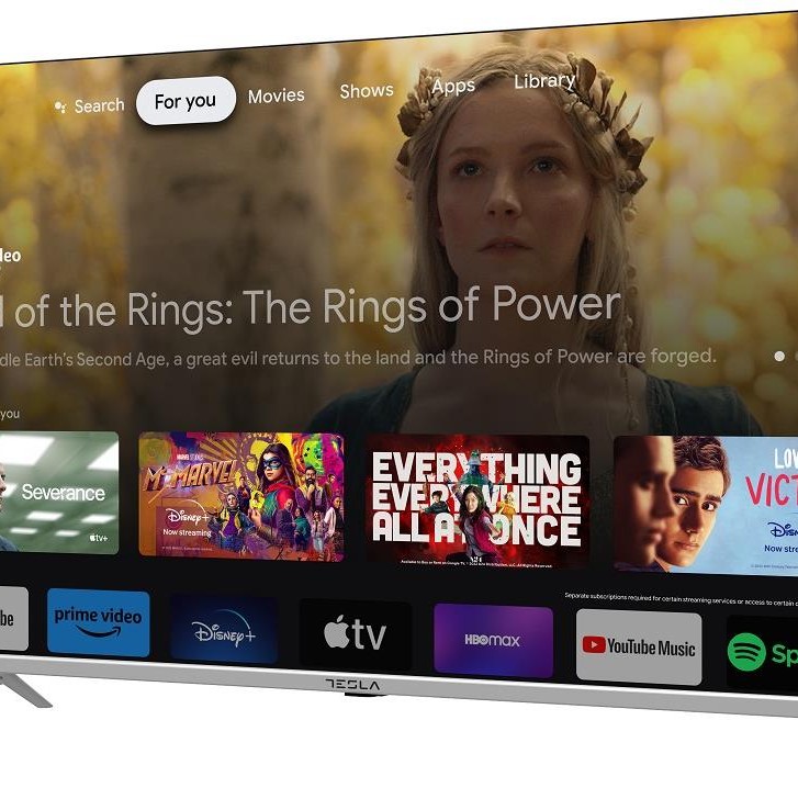 Tesla Google TV DLED 43S635SFS, 109 cm, FHD, slvr.DVB-T2/C/S2, 300 cd/m, CI+, VESA 200x200mm 