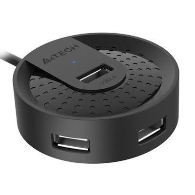 HUB extern A4TECH, porturi USB-A: USB 2.0 x 4, conectare prin USB , cablu 1.5 m, negru, 