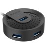 HUB extern A4TECH, porturi USB-A: USB 3.0 x 4, conectare prin USB , cablu 1.0 m, negru, 