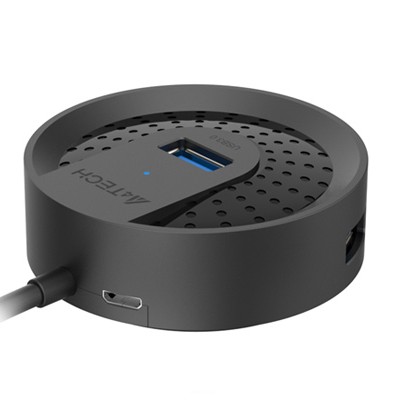 HUB extern A4TECH, porturi USB-A: USB 3.0 x 4, conectare prin USB , cablu 1.0 m, negru, 