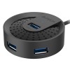 HUB extern A4TECH, porturi USB-A: USB 3.0 x 4, conectare prin USB , cablu 1.0 m, negru, 
