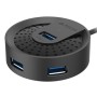 HUB extern A4TECH, porturi USB-A: USB 3.0 x 4, conectare prin USB , cablu 1.0 m, negru, 