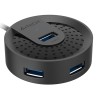 HUB extern A4TECH, porturi USB-A: USB 3.0 x 4, conectare prin USB-C , cablu 0.50 m, negru, 